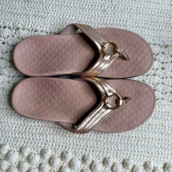 VIONIC Women's Size 9 Tide Aloe Post Sandal Orthotic Shoe Thong Flip Flop Pink - Picture 9 of 9